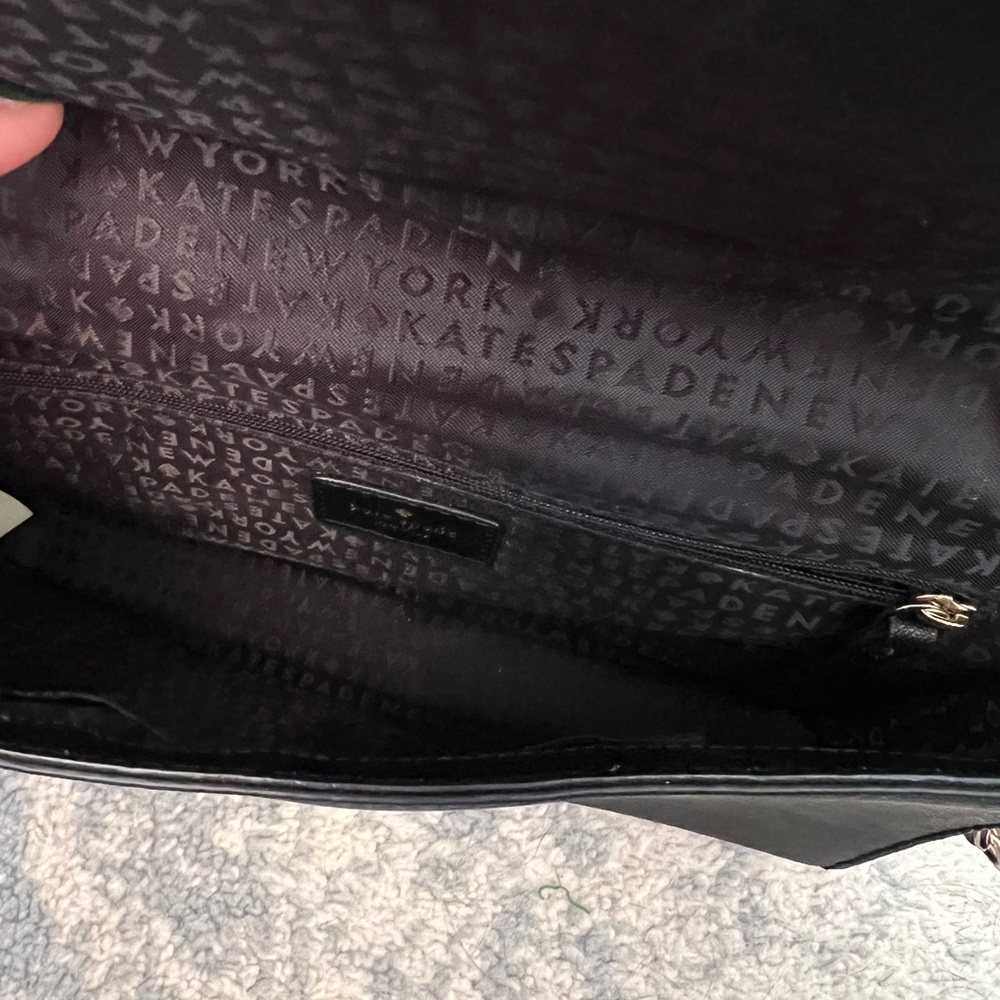 Kate Spade Black Leather Flap Crossbody Bag - Picture 5 of 5